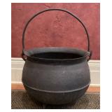 Antique Cast Iron Cauldron 13 ins. Tall