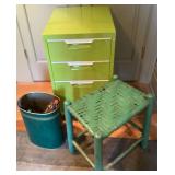 CB2 Chartreuse TPS Cabinet, Emerald Green Metal