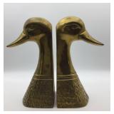 Pair of Brass Duck Head Bookends
