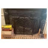 Fireplace Screen with Tools & Duraflame Supplies