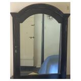 Wooden Mirrored Medicine Cabinet with Locking Door
