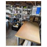 Pottery Studio Worktable & Ceramic Supply Lot