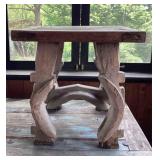 Handcrafted Rustic Reclaimed Wood Side Table