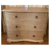 3 Drawer Wooden Chest with Curved Design