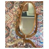 Pine & Walnut Cheval Adjustable Floor Mirror