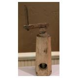 Vintage Wooden Barrel Pump for Liquid Transfer