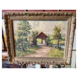 C. Spring Landscape Painting on Artist Board