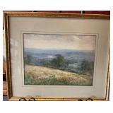E.L. Hampshire 1917 Watercolor Near Colyton, Devon