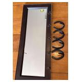 Rustic Coat Racks With Mirror & Horseshoe Design
