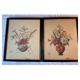 2 S. Alexandroff Floral Prints in Black Frames