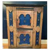 19th Century European Painted Pine Cabinet