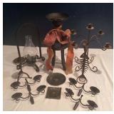 Metal Candlesticks & Holders, 18 ins. to 6-3/4 ins
