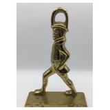 Cast Brass Figural Doorstop Marked 18-65