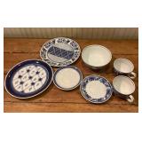 Vista Alegre Assorted Blue Flow Dishes Set