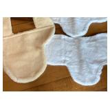 Handcrafted White & Cream Fleece Saddle Pads