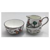 Crown Staffordshire Creamer & Bowl Set 1936