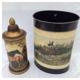 Pixie Metal Trash Can & Comoy's Ceramic Container