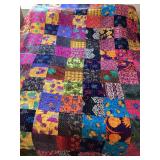 Vintage Indian Kantha Handmade Quilt 108 x 86