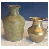 Solid Brass Pitcher & Brass Urn, Made in India
