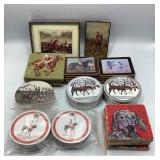 Polo & Farm Animal Coasters with 4 Hand Painted Do