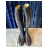 Black Dafna Tall Rubber Equestrian Riding Boots, M