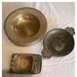 Brass Bowl, Brass Bowl with Handles-Made in Italy