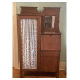 1920s-1930s Wooden Sew-Tidy Cabinet