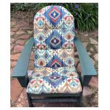 Green HDPE Plastic Adirondack Chair with Cushion