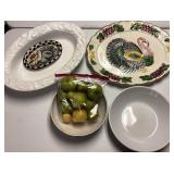 Antica Fornace & Oneida Bowls with Turkey Platters