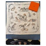 Signed Hermes Paris Scarf 100% Silk with Original