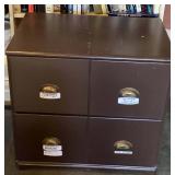 4-Section Wooden Filing Cabinet with 2 Drawers