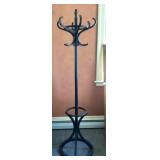 C911-HR Black Wooden Coat Tree
