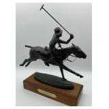 Polo Player Sculpture Backhander by Rich Roenisch