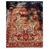 Antique Indian Agra Hand-Knotted Wool Rug Circa 19