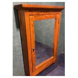 Vintage Oak Wall-Mounted Medicine Cabinet