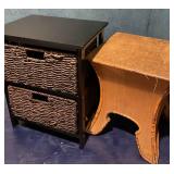 2 Side Tables: Wicker & Wood Designs