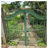 Cast Iron Garden Gate with Hebrew Inscription
