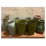 Green Glazed Ware Vases & Pitchers