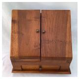 Wooden Pipe & Tobacco Cabinet With Drawer