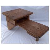 Primitive Wooden Milking Bench, ca. Early 20th Cen