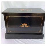 Black Lacquer Polo Box Signed Baldwin