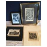 Vintage Prints Including Paul Reveres Ride