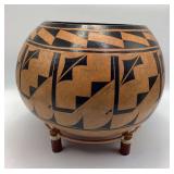 Hand-painted Decorative Gourd Bowl with Stand