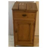 Rustic Pine Nightstand with Dovetail Drawer & Door
