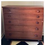 Primitive 5 Drawer Dresser with Dovetailed Drawers