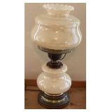 Gone with the Wind Iridescent Beige Hurricane Lamp