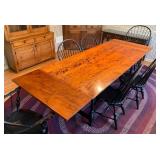D.R. Dimes Tiger Maple Dining Set  w Harvest Table