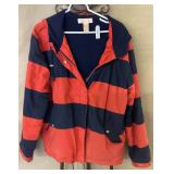 Brooks Brothers Red & Navy Blue Striped Windbreake