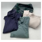 Karen Scott Button-Down Sweater & Mock Turtlenecks