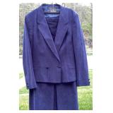 Brooks Brothers Women's Navy Suede 2-Piece Suit